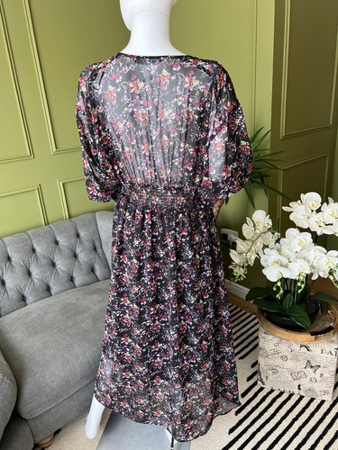 Zara Flora Midi Dress Size L - Picture 6 of 9