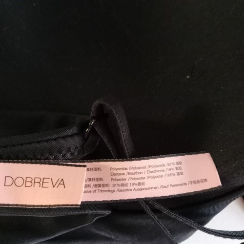 Dobreva Lightly Lined Underwire Convertible Bra Women's Size 36B Black - Picture 6 of 7