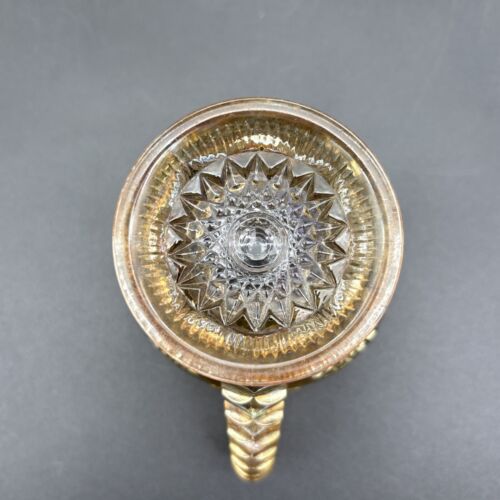 Imperial Smoke (Marigold Overlay) Fashion Carnival Glass Creamer And Sugar - Picture 20 of 24