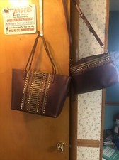 Sydney Love 3 Bags In One -bag Reversible! Embellished Largetote Eggplant