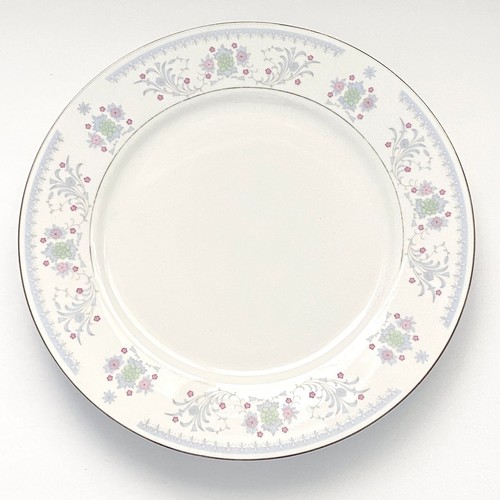 3 dinner plates SANGO Serenade 8225 china blue green hot pink silver  FLOWERS - Picture 4 of 6