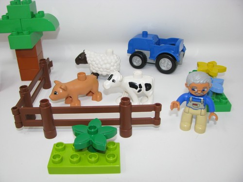 Lego Duplo Farmer Farm Animals Pig Tractor Sheep Cow Rooster Fences flowers - Picture 4 of 5