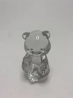 Fenton Clear Glass Sitting Bear Adorable Vintage Figurine 3.5" Stamped