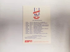 AFL Arena Indoor Football 1987 League Pocket Schedule - Hardee's/ESPN