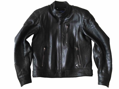 BMW BLACK LEATHER Lederjacke 52 L Motorradjacke Biker Jacke R9T R18 Classic TOP