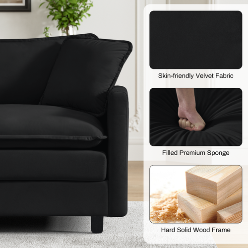 Oversized U-Shaped Deep Seat Modular Sectional Sofa Couch with 2 Chaise Lounge - Picture 28 of 63