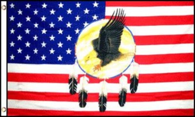 Usa Dream Catcher Eagle 3x5 Polyester Flag 100D
