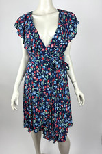 Draper James Floral Wrap Dress Women S NWT $68 Lined Sleeveless V-neck Ruffle