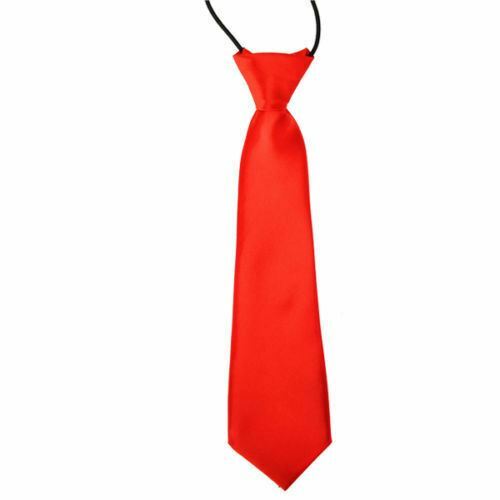 Hochwertige Kinder ELASTISCHE KRAWATTE Jungen schlicht Hochzeit klassische Schuluniform Kinder - Bild 8 von 18