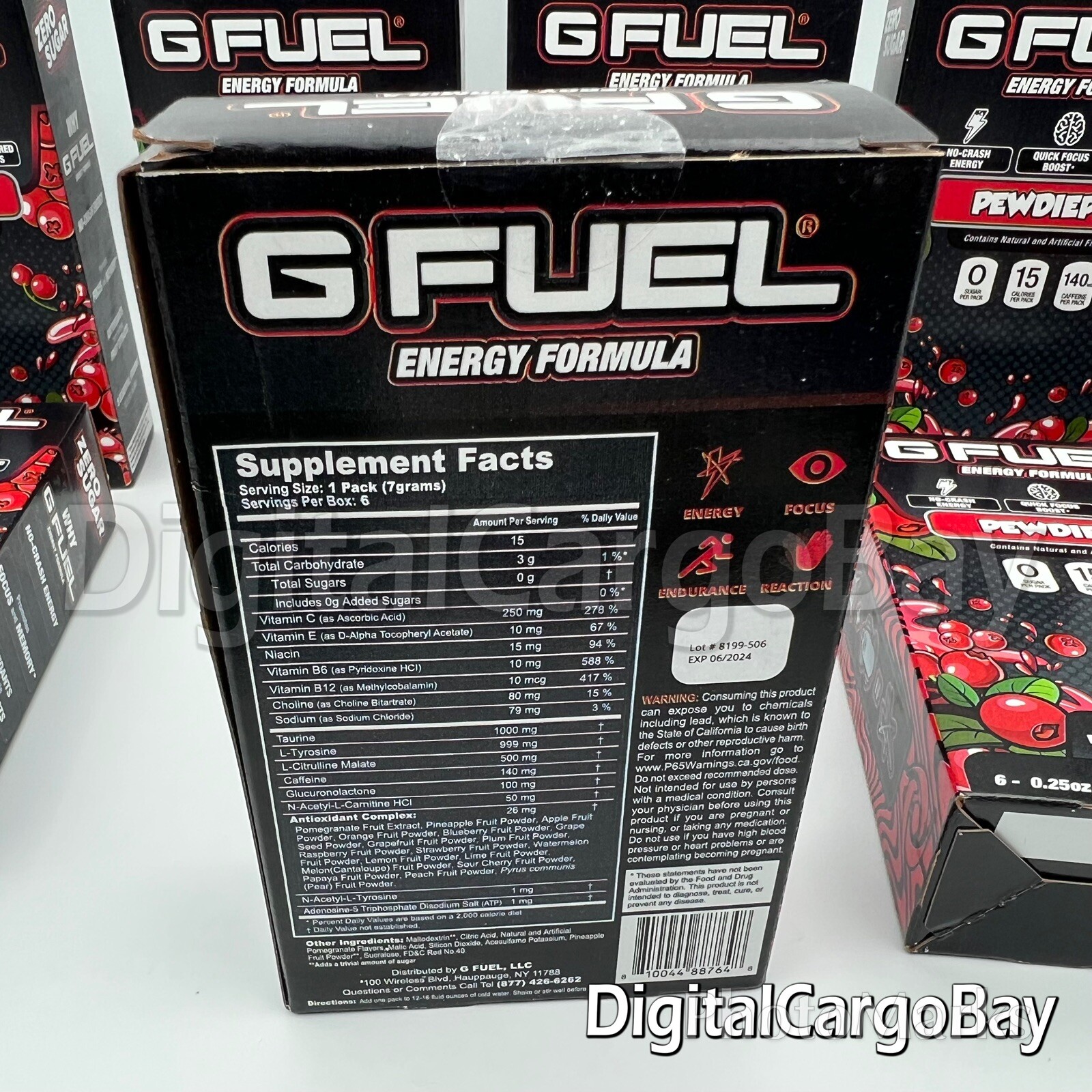 G Fuel Pewdiepie Lingonberry Energy Powder x6 GFUEL Sticks eBay