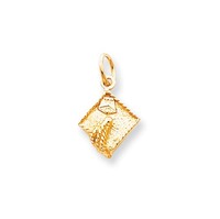10k Yellow Gold Graduation Charm Pendant. (10x11mm) on sale 10k Yellow Gold Graduation Charm Pendant. (10x11mm) on sale