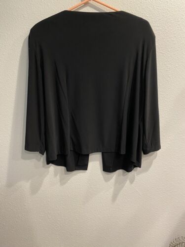 Dana Kay Brand Women’s Size 16W Black Short Jacket With Beaded Collar - Picture 3 of 5