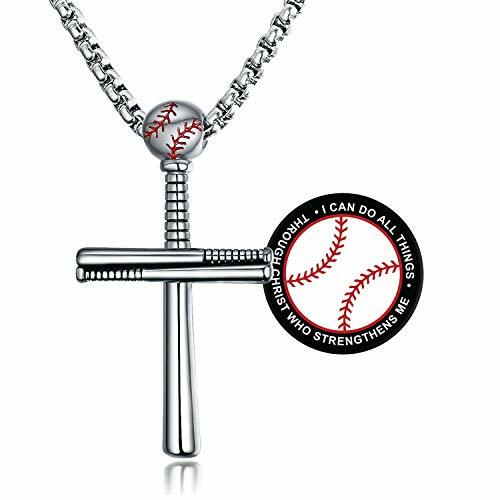 XIEXIELA Baseball Cross Necklace for 