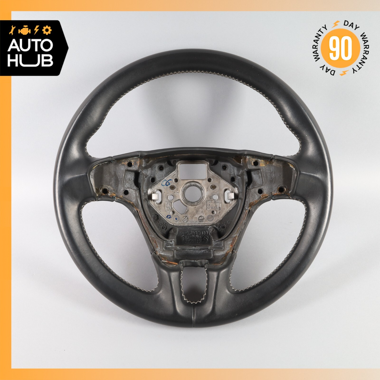 08-18 Bentley Continental GTC GT Flying Spur Driver Steering Wheel Black OEM