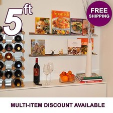 5ft ultraLEDGE Stainless Steel Floating Shelf, Picture Ledge, Photo Art Display