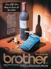 1997 BROTHER P-Touch Label Maker Original PRINT AD