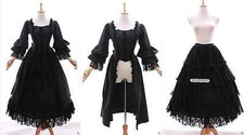 JL-569 schwarz Gothic Vampir Victorian Lolita Kleid Rock Kostüm dress Cosplay