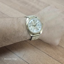 1970s Vintage Mens Timex Q Quartz Day/Date Wristwatch