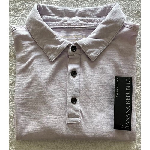 Banana Republic Men's Polo Shirt Med 100% Cotton Pale Pink NWT @$29.99