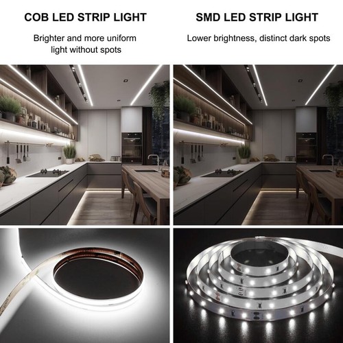 COB LED Strip Light Flexible Tape Lights 4MM Width DIY V5 For Car Room Decor - Picture 4 of 21