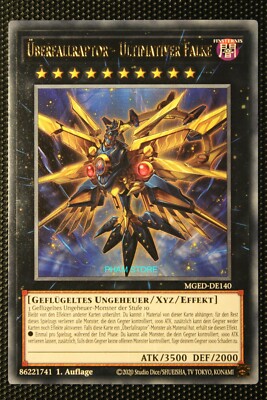 Überfallraptor - Ultimativer Falke - MGED,Rare 1.Auflage, YuGiOh.