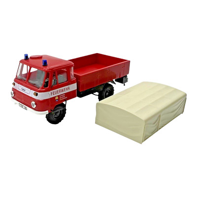 1:87 Busch IFA Robur LO 2002 Freiw.Feuerwehr Hammerbrück - Koffer DDR Rot H0