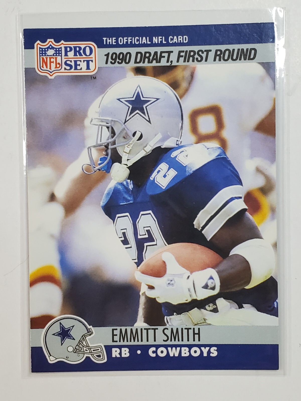 Emmitt Smith 1990 Pro Set Rookie Football #685 RC card Dallas Cowboys HOF (D)
