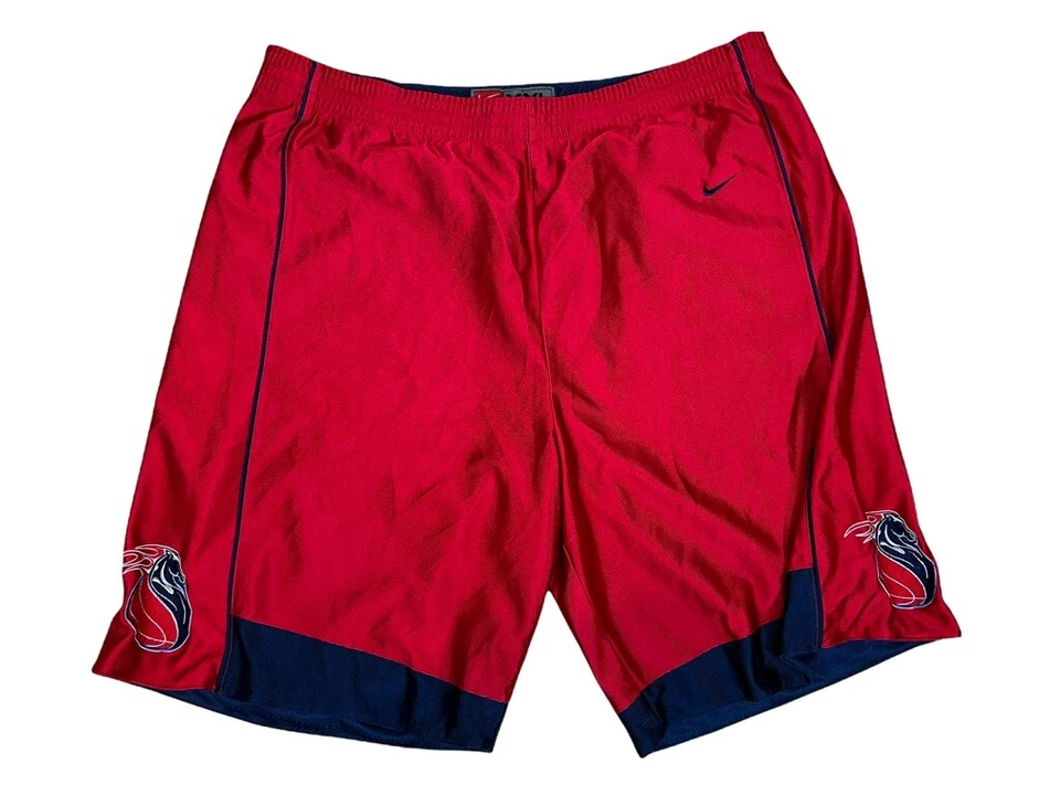 Pantalones Cortos Detroit Pistons Vintage Nike Reversibles Rojo/Azul Para Hombre 2XL XXL Spellout Foto 2 de 4