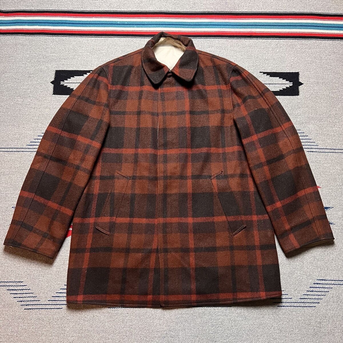 Vintage 60s Pendleton Reversible Wool Cotton Zip Up Jacket Vintage 60s Pendleton Reversible Wool Cotton Zip Up Jacket