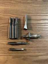 (7PC) CNC Machining Bits - 4 Flute Point Tap, Straight Tap, Router Bit + More!