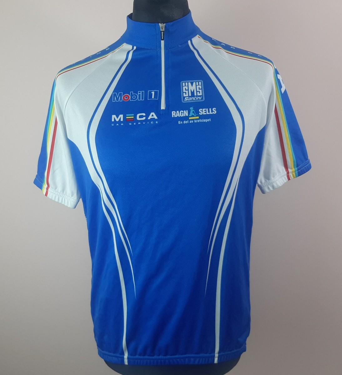 SMS Santini MECA Cycling Jersey Men's Size XL 1/4 Zip Bosch Mobil