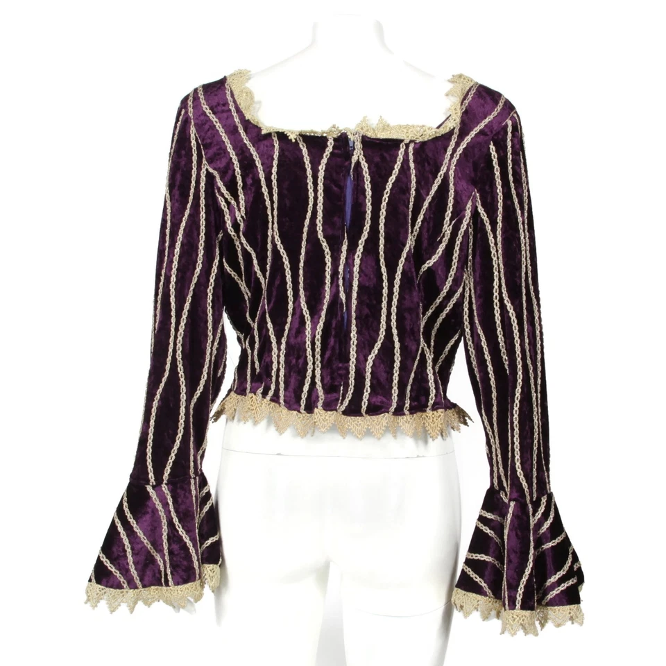 Feria del Renacimiento Mujer Disfraz Medieval Top Falda Púrpura Elfo Mujer Ren D&D 201 Foto 4 de 4