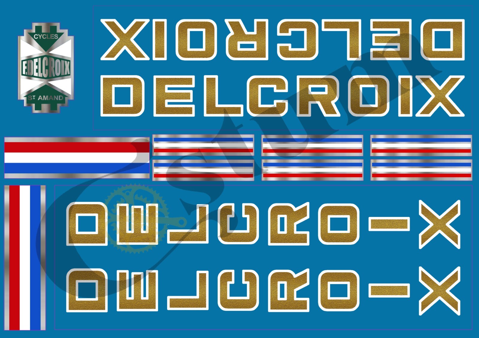 Kit stickers Delcroix DELC203 pour masquer les rayures de cadre de vélo