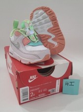 Nike Air Max 90 Toggle TD Sneakers 2020 Size 2C Baby /Toddler White HI