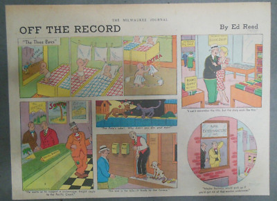 Ed Reed Comics Off The Record Sunday by Ed Reed from 9/24/1939 Size: 11 x 15 Inches | eBay