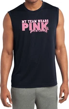 Buy Cool Shirts Breast Cancer Shirt My Team Wears Pink Sleeveless Competitor Tee