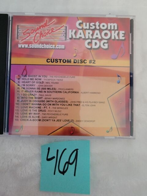 Excellent condition Custom KARAOKE CDG 15 Songs Sound Choice RK8536