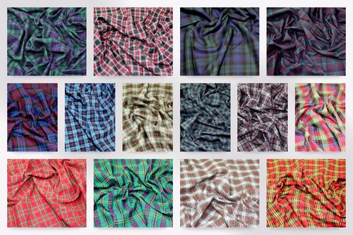Tartan Brushed Cotton Dress Fabric (BrushedTartan-M)