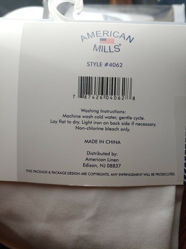 Grembiule American Mills bianco con tasca e cinghia regolabile 26"x32" - Foto 4 di 4