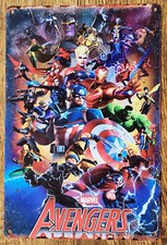 Alu Blechschild, 20x30cm, Marvel Avengers, Hulk, Captain America, Ironman