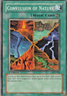 A1244 YUGIOH SPELL CARD CONVULSION OF NATURE LOD-084 | eBay