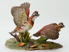 Andrea DOUBLE BOBWHITE Porcelain Bird Figurine #6954 dated 1983 - Vintage