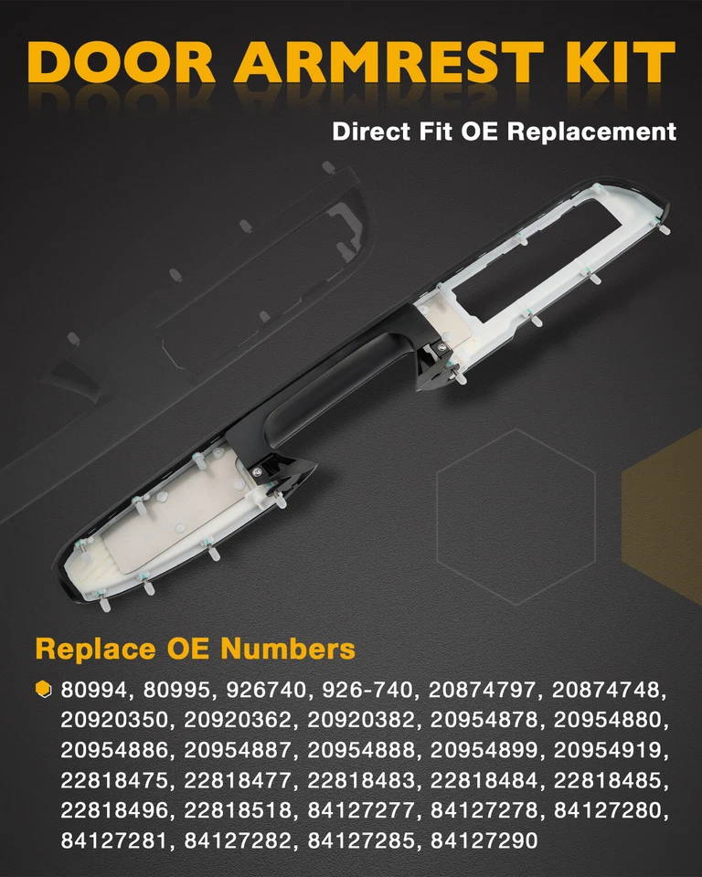 Driver Armrest Repair Set Fit 10-14 Chevy Silverado GMC Sierra 1500 2500 3500 HD Foto 3 de 4