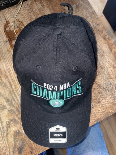Boston Celtics 2024 NBA Championship Black/Green/White Adjustable Cap Hat - Picture 5 of 12
