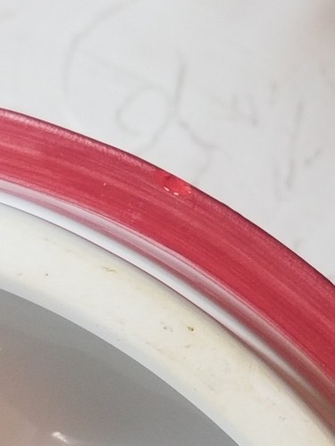 Vintage Delicious by Pfaltzgraff große 12" glänzende rote Apfel Keramik Keksdose - Bild 7 von 8