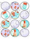 BUBBLE skincare edible cupcake toppers. BUBBLE skincare gift.