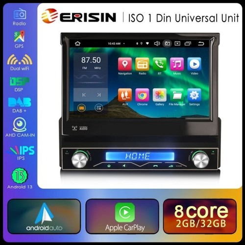 ERISIN ES8368U AUTORADIO GPS 1 DIN ANDROID 13 WI-FI 4G USB Carplay Android Auto - 第 1/8 張圖片