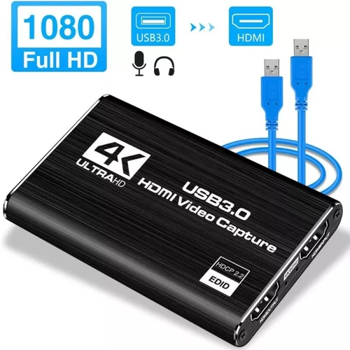 Videoaufahmekarte Game Capture 4K USB 3.0 HDMI Capture Card mit 1080P 60fps