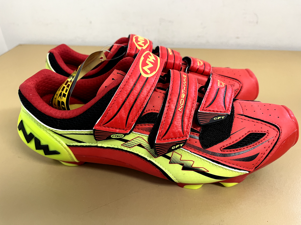 Northwave Rebel 3 MTB Cycling Shoes, Men Size EU 41, Red & Yellow