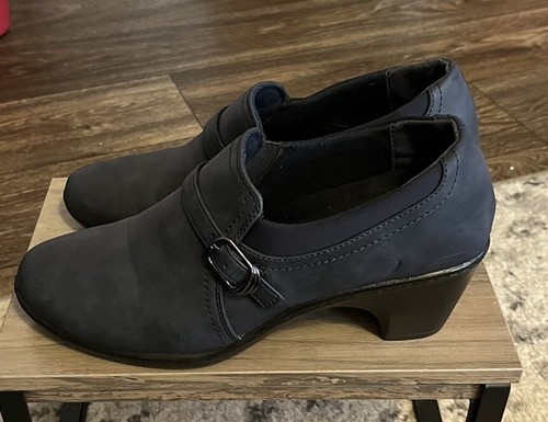 Easy Street Comfort Wave Blue Slip On Heels Womens Size 9.5M Exc Cond - Picture 2 of 6